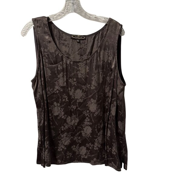 Violet Kay Rayon Floral Sleeveless Top XL Blend blouse - Picture 11 of 13